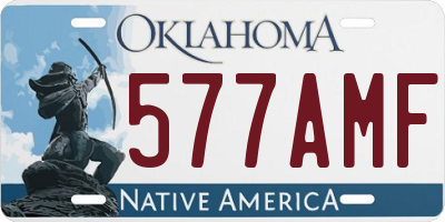 OK license plate 577AMF