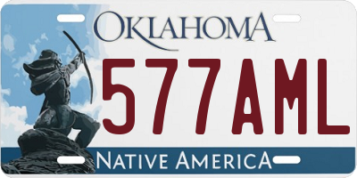 OK license plate 577AML