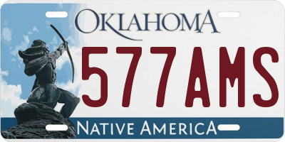 OK license plate 577AMS