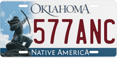 OK license plate 577ANC