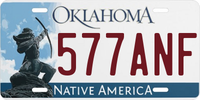 OK license plate 577ANF