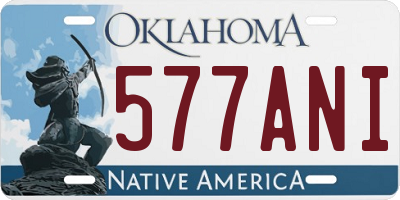 OK license plate 577ANI