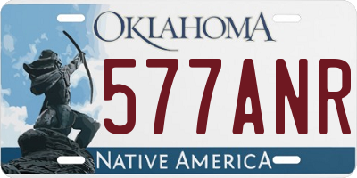 OK license plate 577ANR