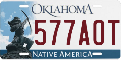 OK license plate 577AOT