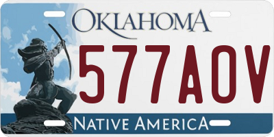 OK license plate 577AOV