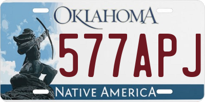 OK license plate 577APJ