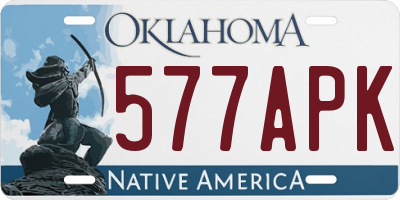 OK license plate 577APK