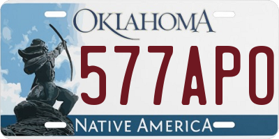 OK license plate 577APO