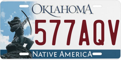 OK license plate 577AQV