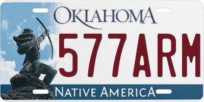 OK license plate 577ARM