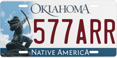 OK license plate 577ARR
