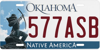 OK license plate 577ASB