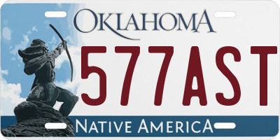 OK license plate 577AST