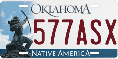 OK license plate 577ASX