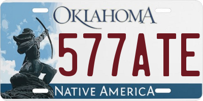OK license plate 577ATE