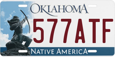 OK license plate 577ATF
