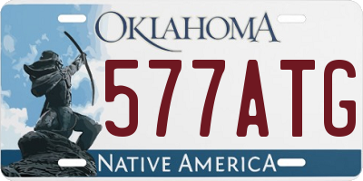 OK license plate 577ATG