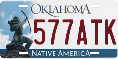 OK license plate 577ATK