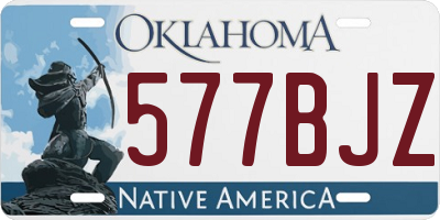 OK license plate 577BJZ