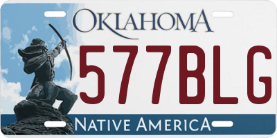 OK license plate 577BLG
