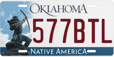 OK license plate 577BTL
