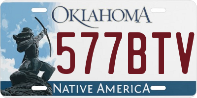 OK license plate 577BTV