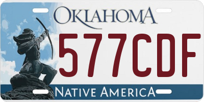 OK license plate 577CDF