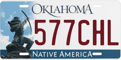 OK license plate 577CHL