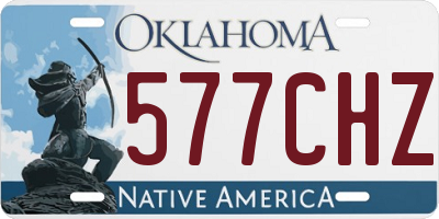 OK license plate 577CHZ