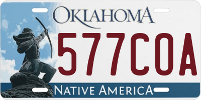 OK license plate 577COA