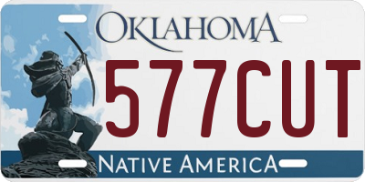 OK license plate 577CUT