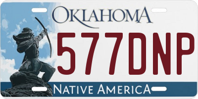 OK license plate 577DNP