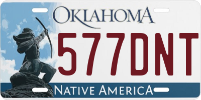 OK license plate 577DNT