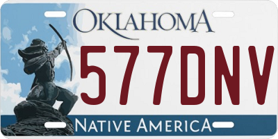 OK license plate 577DNV