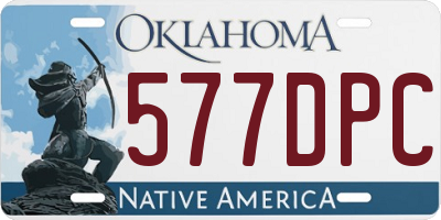 OK license plate 577DPC