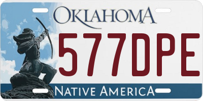 OK license plate 577DPE