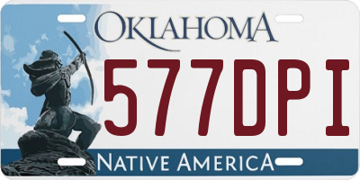 OK license plate 577DPI