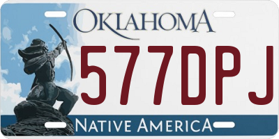 OK license plate 577DPJ