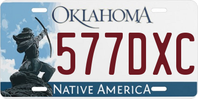 OK license plate 577DXC