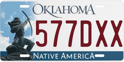OK license plate 577DXX