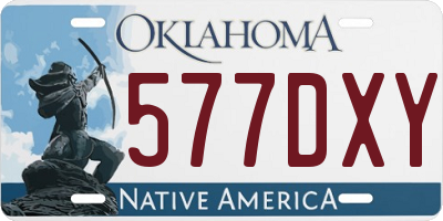 OK license plate 577DXY