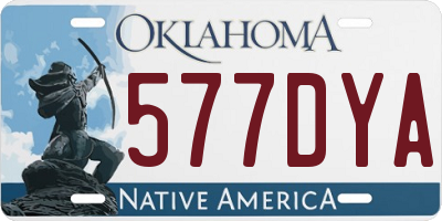OK license plate 577DYA