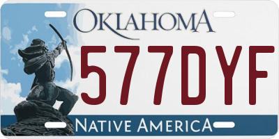 OK license plate 577DYF