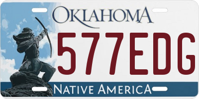 OK license plate 577EDG