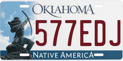 OK license plate 577EDJ