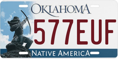OK license plate 577EUF