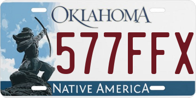 OK license plate 577FFX