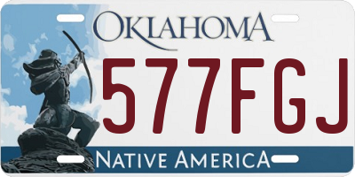OK license plate 577FGJ