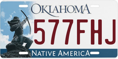 OK license plate 577FHJ