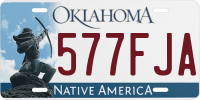 OK license plate 577FJA